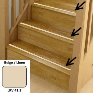 Beige Linen Anti Slip Stairs Inserts