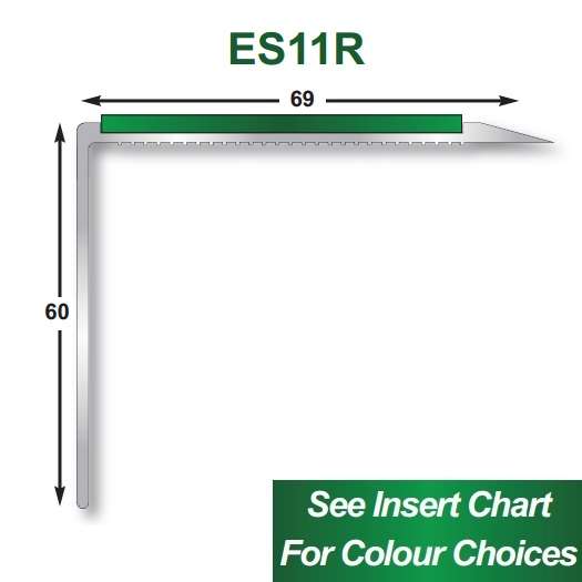 ES11R Euronose Right Angle Ramp Back DDA Stairnosing