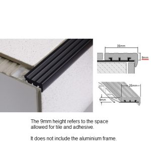 integral tile stairnosing built in tile stairnosing 9mm