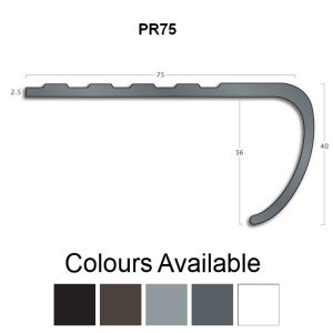 pr75 bullnose flexible pvc stairnosing