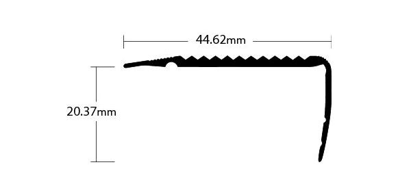 Step Edge stick on Matt Bronze 2700mm 2 laminate-step-profile-stairs-profile-
