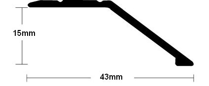 15mm Reducer Oak Self Adhesive 2 15mm Reducer 15mm Ramp Edge Flooring Profile
