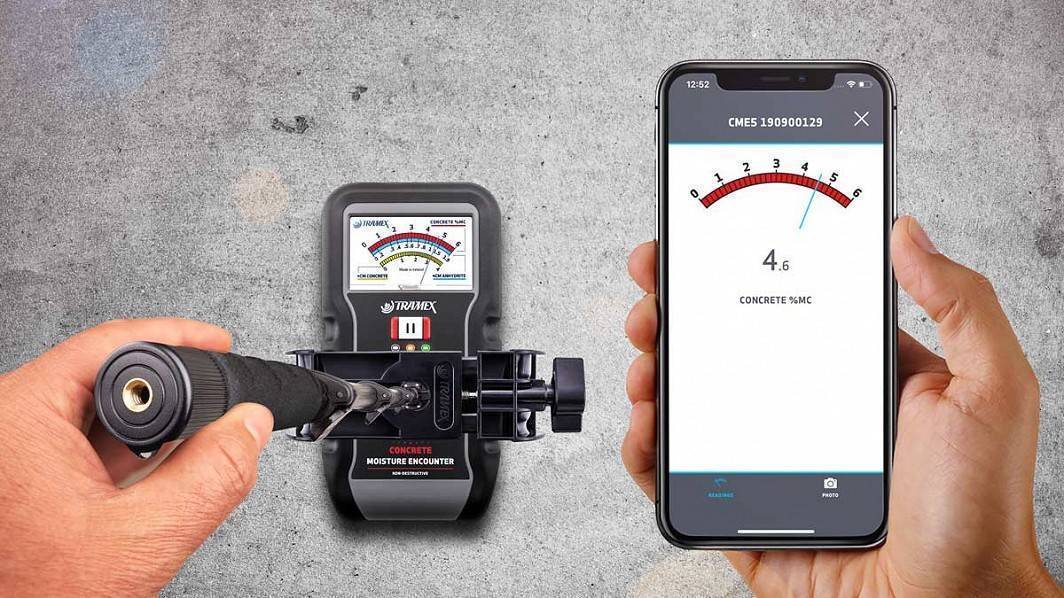 Tramex CMEX5 Concrete and Gypsum Moisture Tester 3 Concrete Moisture Metre